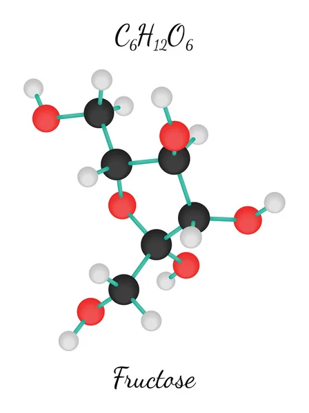 Molekula fruktózy C6h12o6 — Stockový vektor