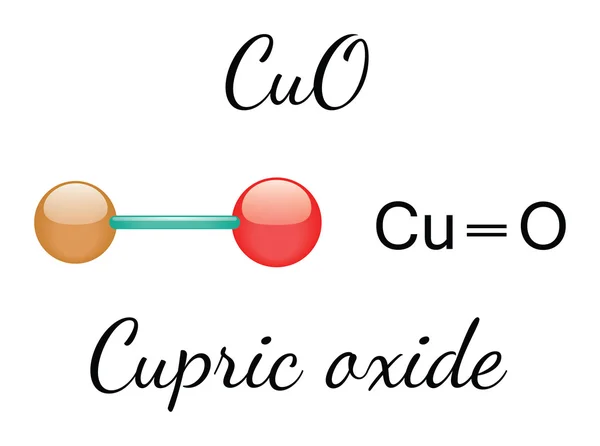 CuO molécula de óxido cúprico — Vector de stock