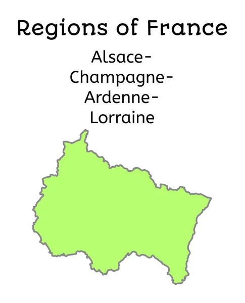 Frankreich Verwaltungskarte von Elsass-Champagner-Ardenne-Lorraines — Stockvektor