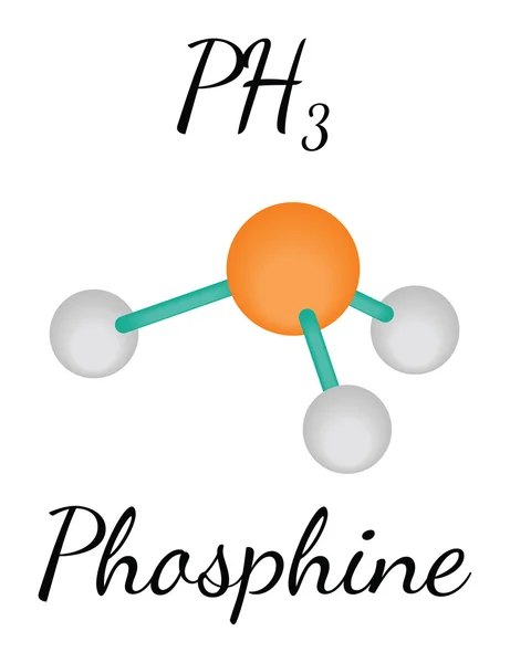 Molekul fosfina PH3 - Stok Vektor