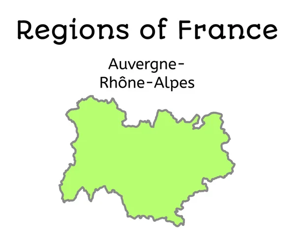 Frankreich Verwaltungskarte der Auvergne-Rhone-Alpen — Stockvektor