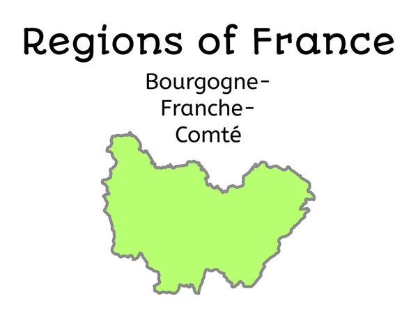 Frankreich Verwaltungskarte von bourgogne-franche-comte — Stockvektor