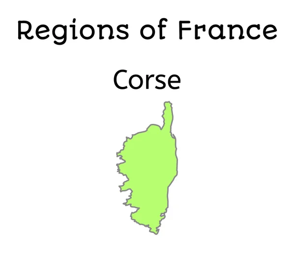 França mapa administrativo da Córsega —  Vetores de Stock