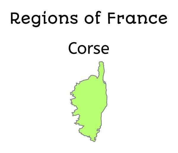 Адміністративна мапа Франції Корсики — стоковий вектор