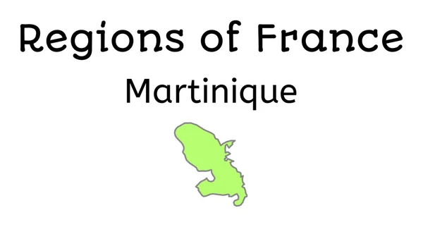 Административная карта Франции - Мартиника — стоковый вектор