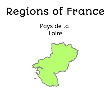 Pays de la Loire Fransa idari Haritası