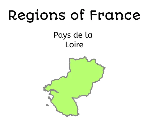 Frankreich Verwaltungskarte von pays de la loire — Stockvektor