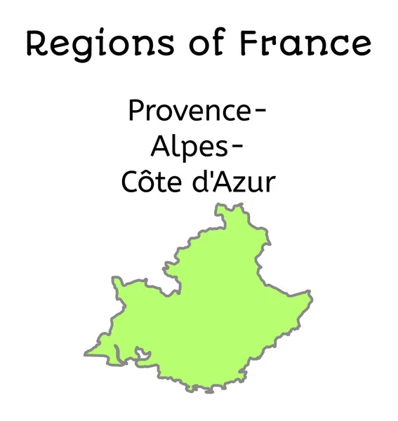 Frankreich karte provence-alpes-cote dazur — Stockvektor