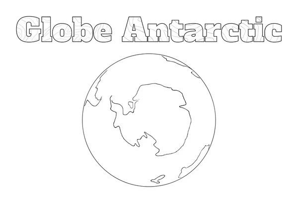 Globe Vue antarctique — Image vectorielle