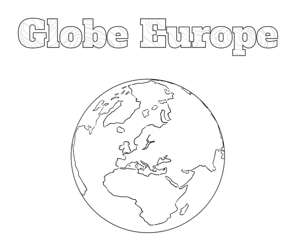 Globe Europe view — Stock Vector