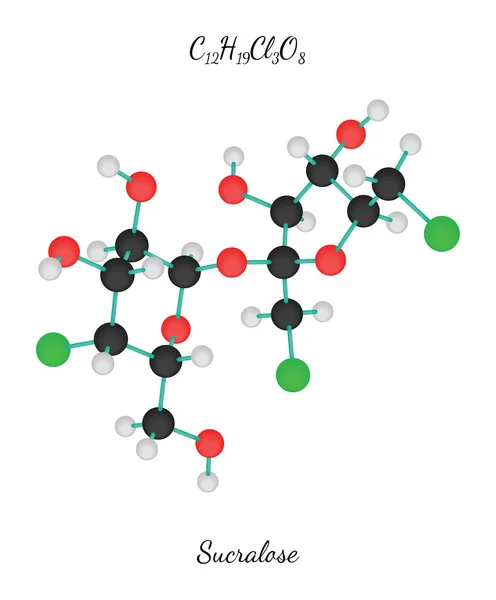 C12h19cl3o8 三氯蔗糖分子 — 图库矢量图片