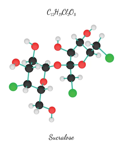 Cząsteczki C12h19cl3o8 sukraloza — Wektor stockowy