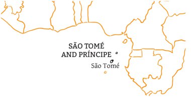 Sao Tome ve Principe çizilmiş kroki harita