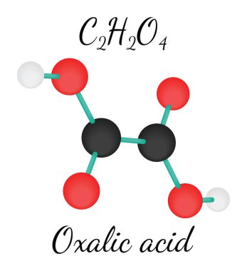 C2h2o4 oksalik asit molekül