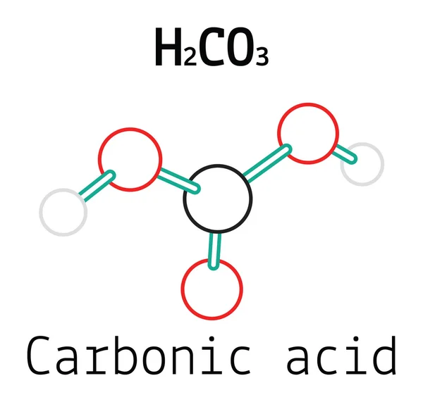 H2co3 Kohlensäuremolekül — Stockvektor