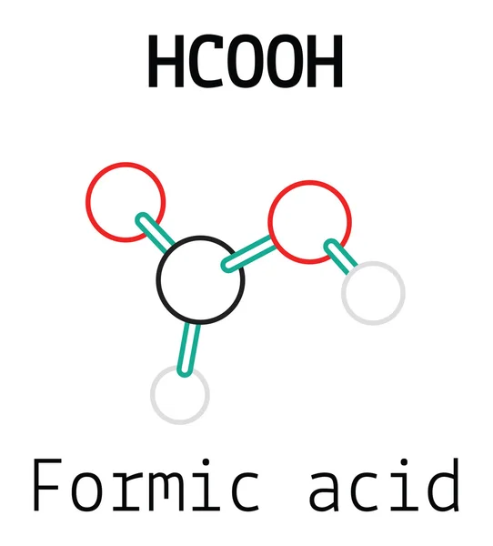 Molécula de ácido fórmico HCOOH — Vector de stock