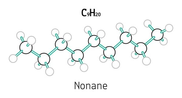 C9h20 nonan molekyl — Stock vektor