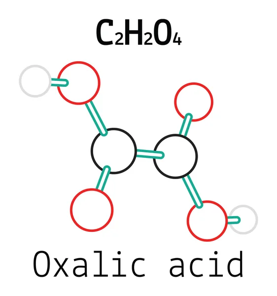 C2H2O4 Oxalic acid molecule — Stock Vector