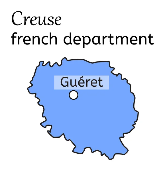 Creuse francia Tanszék megjelenítése — Stock Vector