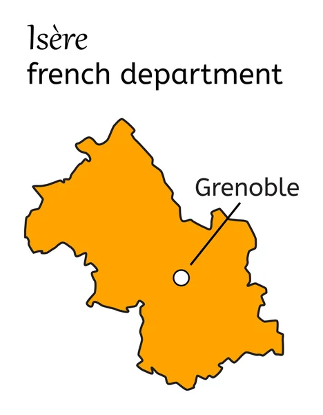 Isere französisches Departement map — Stockvektor