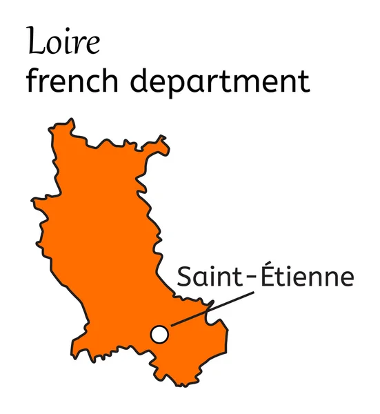 Loire französisches Departement Karte — Stockvektor