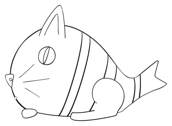幸せな休日 - 四月の魚猫 — ストックベクタ