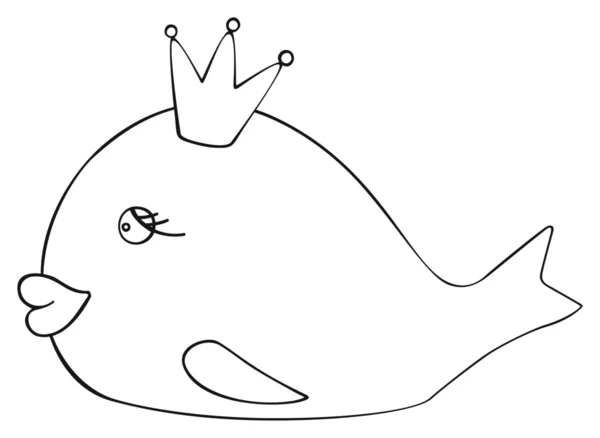 Happy holiday - April fisk Princess — Stock vektor