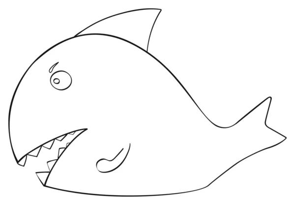 Mutlu tatil - Nisan balık köpek balığı — Stok Vektör