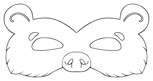 Frohe Feiertage - Maske des Waldbären — Stockvektor