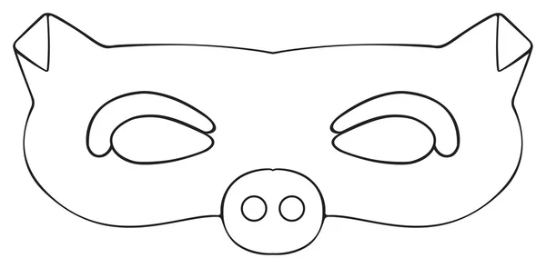 Felices fiestas - Máscara de cerdo de jardín — Vector de stock