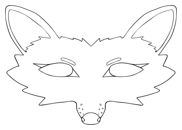 Happy holiday - Mask of Skilful fox — Stock Vector