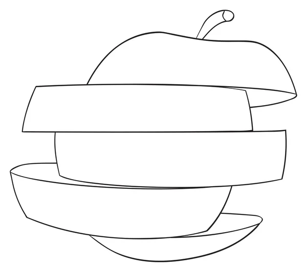 Ευχάριστο κήπο - φέτες μήλου 1 — Διανυσματικό Αρχείο