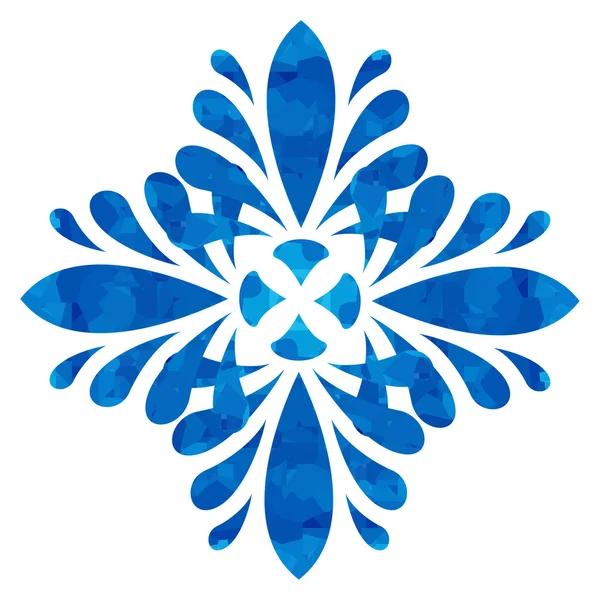 水彩パターン - 青い抽象花 — ストックベクタ