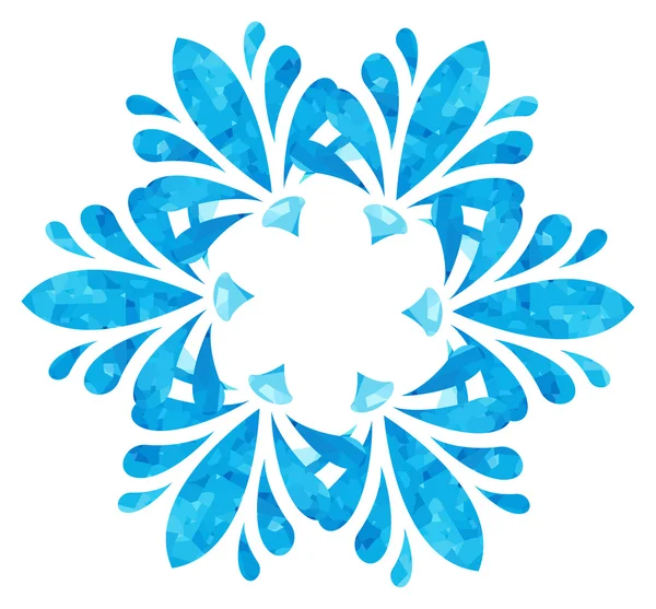 Aquarellmuster - blaue abstrakte Blume — Stockvektor