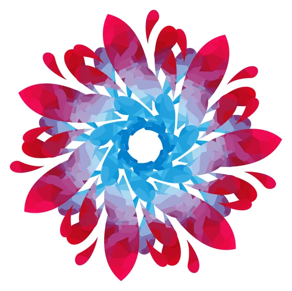 Акварельний візерунок - Синьо-рожева абстрактна квітка — стоковий вектор