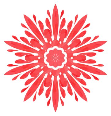 Suluboya desen - Rose soyut çiçek