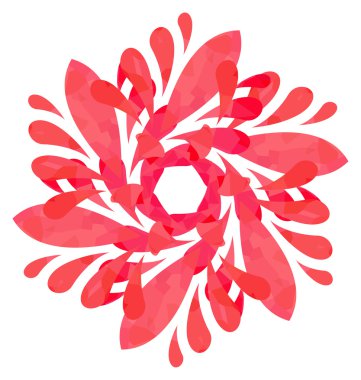 Suluboya desen - Rose soyut çiçek