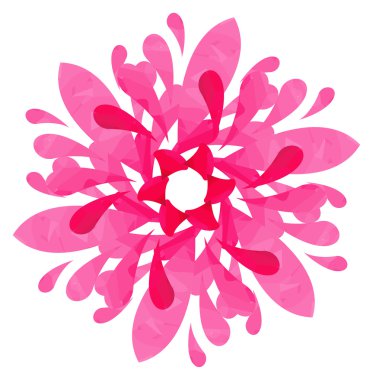 Suluboya desen - Rose soyut çiçek