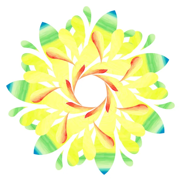 Акварельний візерунок - барвиста абстрактна квітка — стоковий вектор