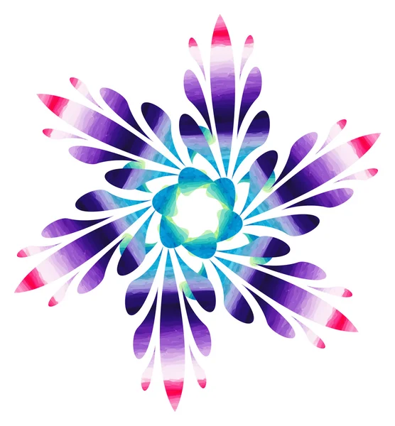 Aquarellmuster - farbenfrohe abstrakte Blume — Stockvektor