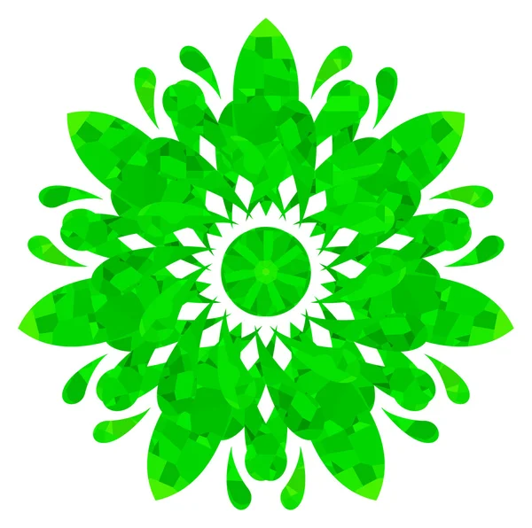 Akvarell-mönster - grön abstrakt blomma — Stock vektor