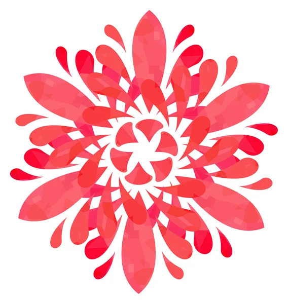 Akvarell-mönster - Rose abstrakt blomma — Stock vektor
