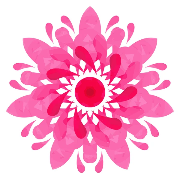 Aquarellmuster - Rose abstrakte Blume — Stockvektor