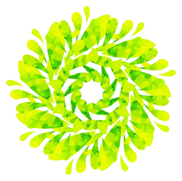 Motif aquarelle - fleur abstraite jaune-vert — Image vectorielle