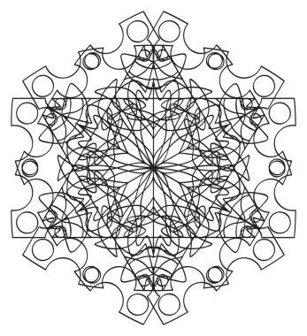 Oyma desen - altı yüzlü oyma desen