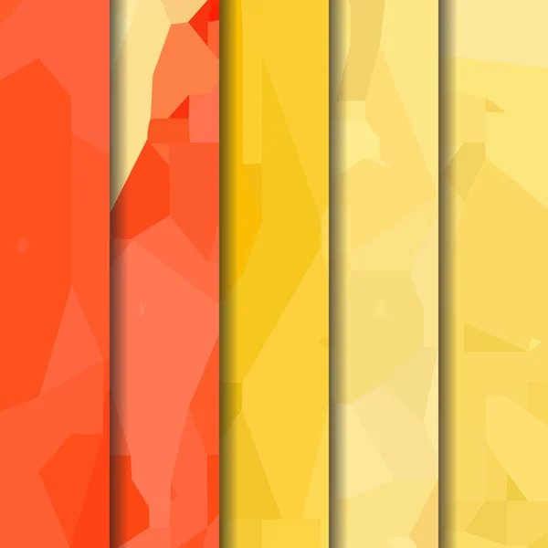 Aquarel patroon - geel-rood poly-patronen — Stockvector