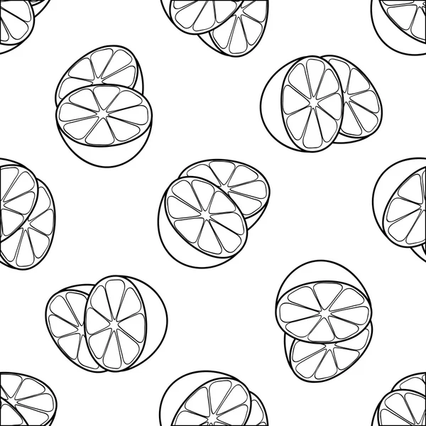 Delightful garden - Seamless pattern of two lemon — Stock Photo, Image
