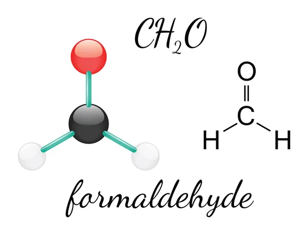 Molekul H2CO formaldehida Stok Vektor Bebas Royalti