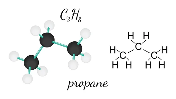 C3H8 hexametilenetetramina molécula — Archivo Imágenes Vectoriales