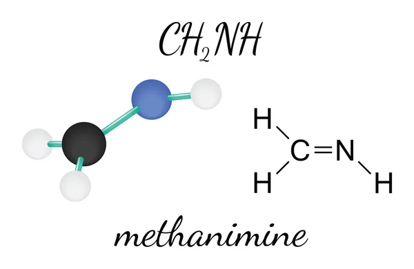CH2NH molécula de metanimina — Vector de stock